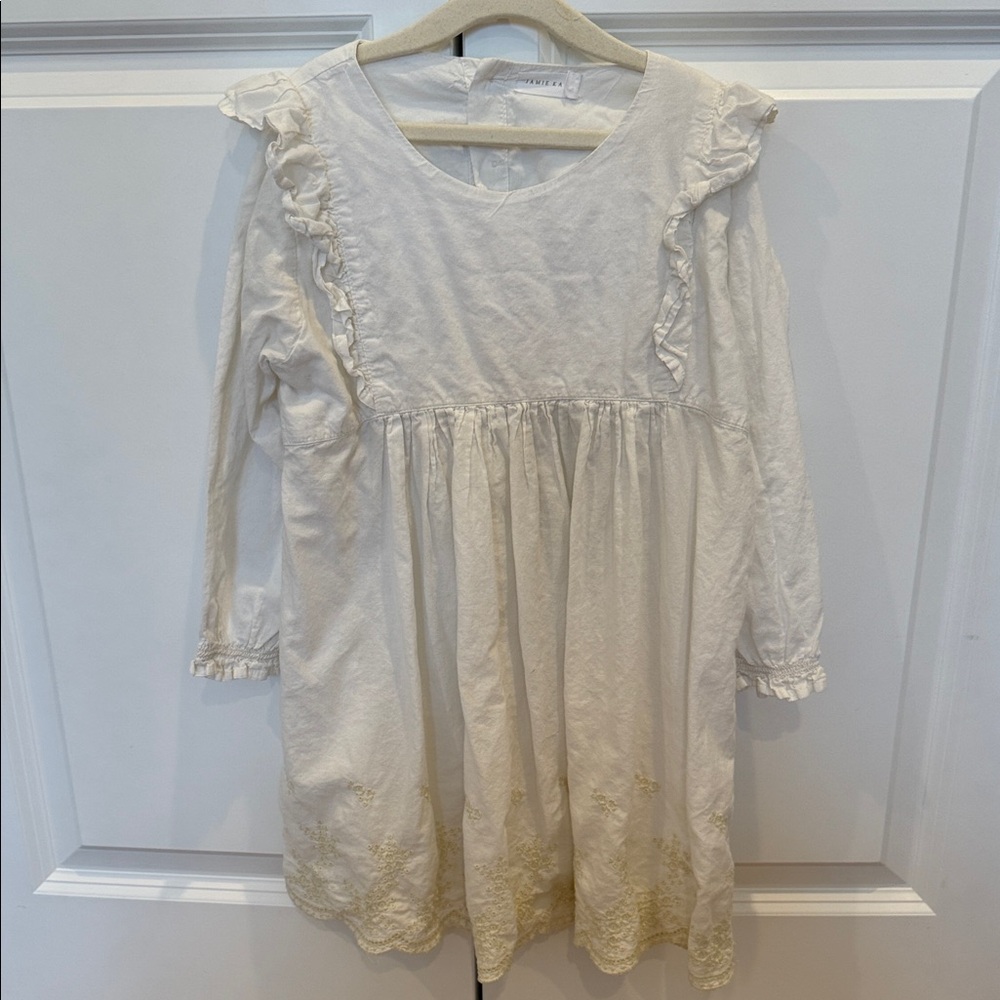 Jamie Kay White Kids Dress with Ruffle Details